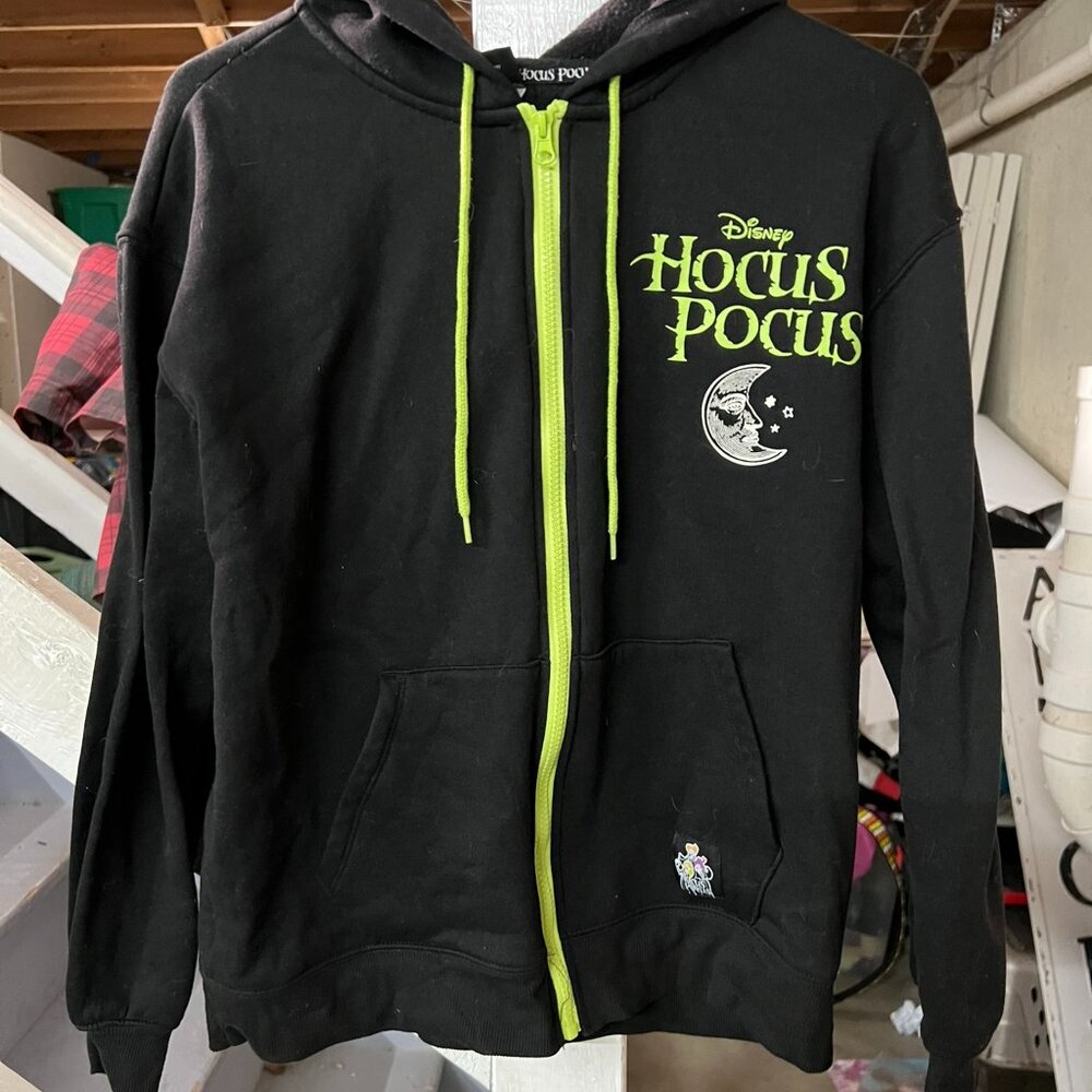 Disney Hocus Pocus Zip-Up Hoodie - Size Medium - Witchy & Cozy!